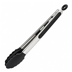 Silikon Uçlu Barbekü Maşası 30 cm Siyah - Dinc Kitchen