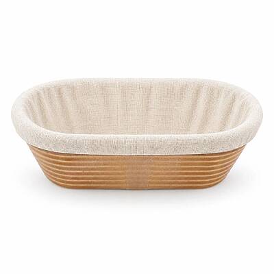 Oval Bio Ekmek Hamur Mayalama Sepeti Bezli 30x13,5x8,5 cm - 2