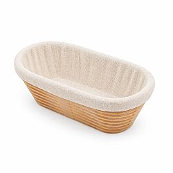 Oval Bio Ekmek Hamur Mayalama Sepeti Bezli 30x13,5x8,5 cm - 3