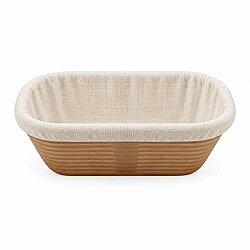 Oval Bio Ekmek Hamur Mayalama Sepeti Bezli 25x14x9 cm - 4