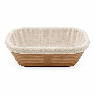 Oval Bio Ekmek Hamur Mayalama Sepeti Bezli 22x13,5x8,5 cm - 4