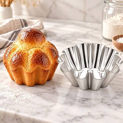 Çelik Brioche Kek Kalıbı 9 cm - 2