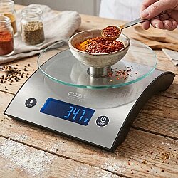 Cam Kefeli Dijital Mutfak Terazisi 5 kg / 1 g - CASO (1)