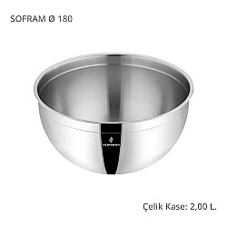 Paslanmaz Çelik Karıştırma Kabı 18 cm 2 L - Sofram (1)