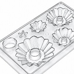 Çiçek Desenli Polikarbon Çikolata Kalıbı - 3