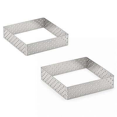 Delikli Tart Kalıbı 10x10 cm 2'li Set - 2
