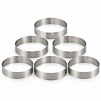 Delikli Tart Kalıbı 8 cm 6'lı Set - 2