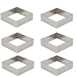 Delikli Tart Kalıbı 7x7 cm 6'lı Set - 2