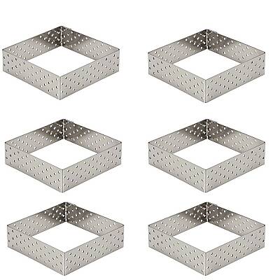 Delikli Tart Kalıbı 7x7 cm 6'lı Set - 2