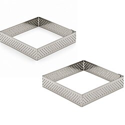 Delikli Tart Kalıbı 10x10 cm 2'li Set - DİNC KİTCHEN (1)