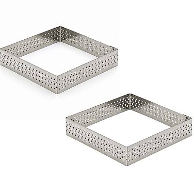 Delikli Tart Kalıbı 10x10 cm 2'li Set - 2