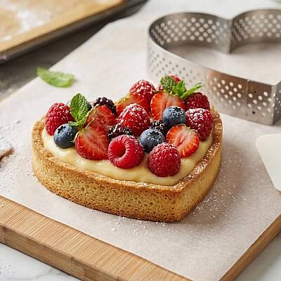 Delikli Tart Kalıbı 10x12 cm 2'li Set - 3