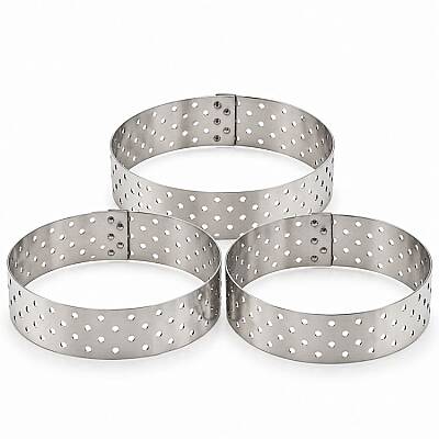 Delikli Tart Kalıbı 10 cm 3'lü Set - 2