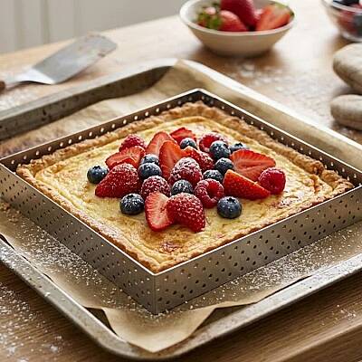 Delikli Tart Kalıbı 16x16 cm - 4