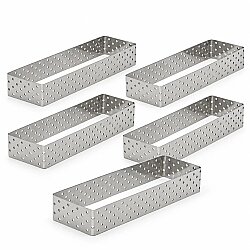Delikli Tart Kalıbı 4x14 cm 5'li Set - DİNC KİTCHEN (1)