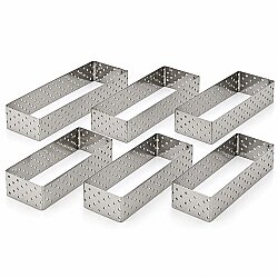 Delikli Tart Kalıbı 4,5x12 cm 6'lı Set - DİNC KİTCHEN (1)