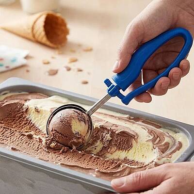 Plastik Saplı Dondurma Kaşığı ve Makası 40 mm - 4