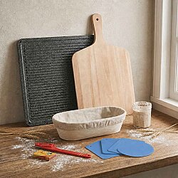 Ekmek Yapım Seti Full Paket Oval Bezli Sepetli 26 cm - 3