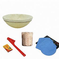 Ekmek Yapım Seti 22 cm Yuvarlak Bezli Sepetli 100 gr Ekşi Mayalı - 3