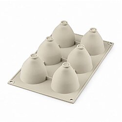 Fragole e Panna 3D Çilek Pasta ve Kek Silikon Kalbı 6'lı 