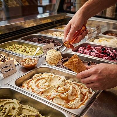 Gelato Dondurma Kaşığı Şeffaf Turuncu 26 cm - 3