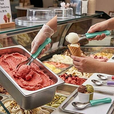 Gelato Dondurma Kaşığı Yeşil 26 cm - 3