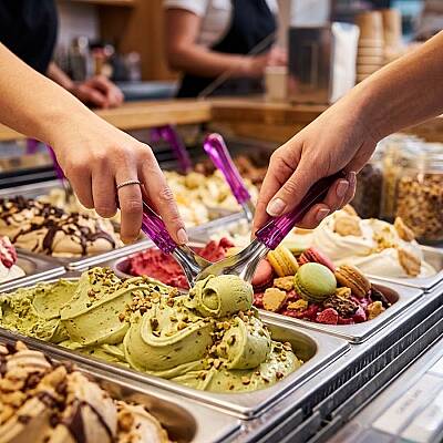 Gelato Dondurma Kaşığı Şeffaf Fuşya 26 cm - 3