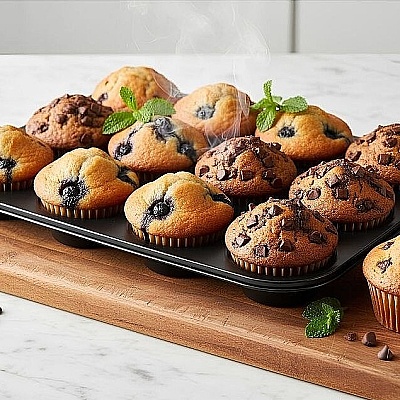 Teflon Kaplamalı Muffin Tepsisi 12'li - 3
