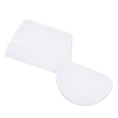 Dinc Kitchen Plastik Oval Hamur Kazıyıcı Küçük Boy 2'li Set Beyaz - 2