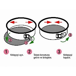 Kelepçeli Yuvarlak Kek Kalıbı 26 cm - 3
