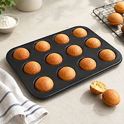 Teflon Kaplamalı Kek ve Muffin Pişirme Kalıbı 35×26 cm - 4
