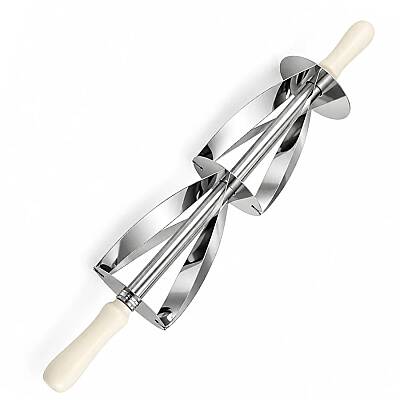 Jumbo İkili Kruvasan Hamur Kesim Merdanesi 40 cm - 1