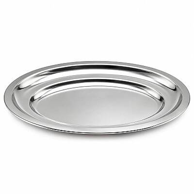 Oval Paslanmaz Çelik Servis Tepsisi 25 cm - 1