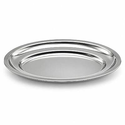 Oval Paslanmaz Çelik Servis Tepsisi 20 cm - 1