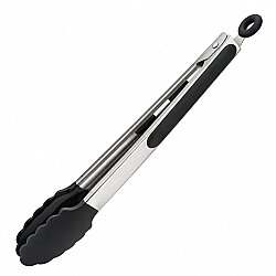 Silikon Uçlu Barbekü Maşası 35 cm Siyah - EPİNOX
