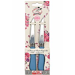 Meyve Bıçağı 8 cm Mavi 2'li Set - 3