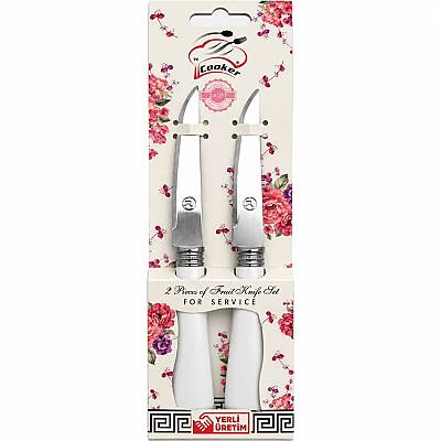 Meyve Bıçağı 8 cm Beyaz 2'li Set - 3