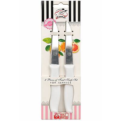 Meyve Bıçağı 7,5 cm Beyaz 2'li Set - 2