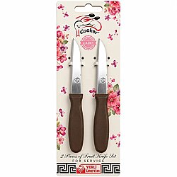 Meyve Bıçağı 7,5 cm Kahverengi 2'li Set - 3