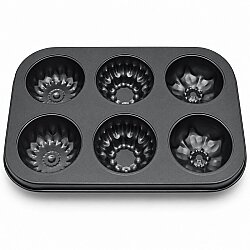 Karışık Desenli Muffin ve Kek Kalıbı 6'lı - DİNC KİTCHEN