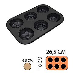 Karışık Desenli Muffin ve Kek Kalıbı 6'lı - 4