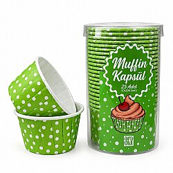 Muffin Kek Kapsülü 25'li Yeşil - 2