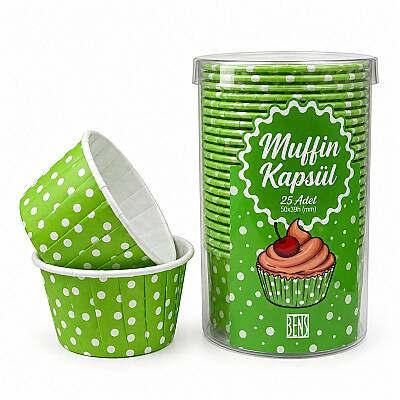 Muffin Kek Kapsülü 25'li Yeşil - 2