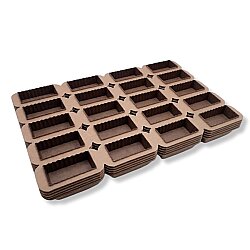 Dikdörtgen Brownie Kağıt Kek Kalıbı 20 Gözlü - Novacart