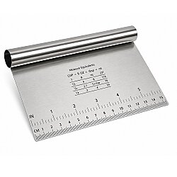 Ölçülü Paslanmaz Çelik Hamur Kazıyıcı ve Kesici 15×11 cm - DincKitchen