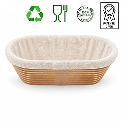 Oval Bio-Composite Bread Proofing Basket (Eco-Friendly Olive Stone) 