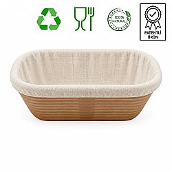 Oval Bio-Composite Bread Proofing Basket (Eco-Friendly Olive Stone) 