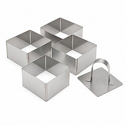 Pasta ve Parfe Çemberi 4'lü Set 8x8x5 cm - 1