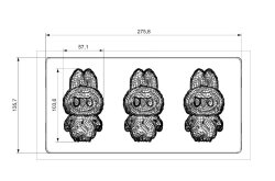 3D Labubu Polikarbon Çikolata Kalıbı - 5