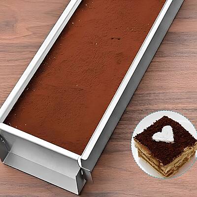 Premium Dikdörtgen Pasta Kek ve Brownie Kalıbı 40 cm - 4